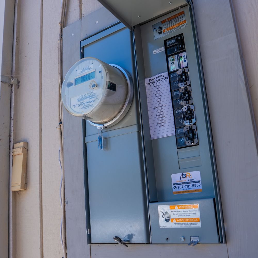 Bright Right Recently Replaced a Zinsco Panel in Sonoma County Home. High Quality Install