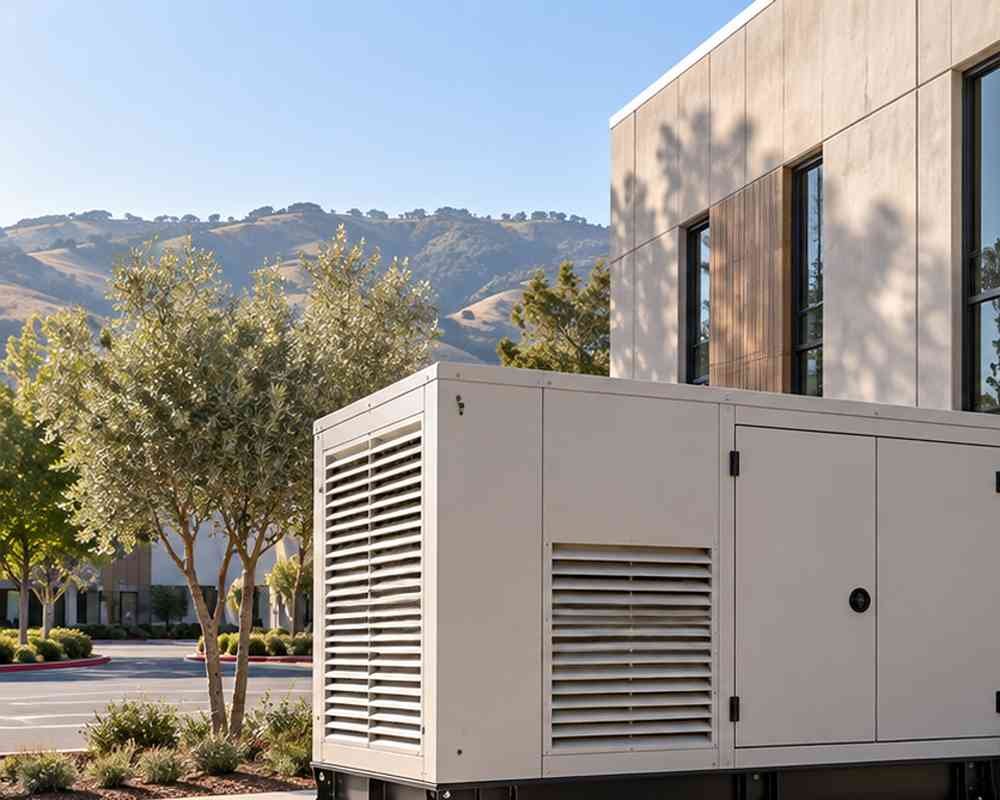 Commercial standby generator installation in Rohnert Park CA