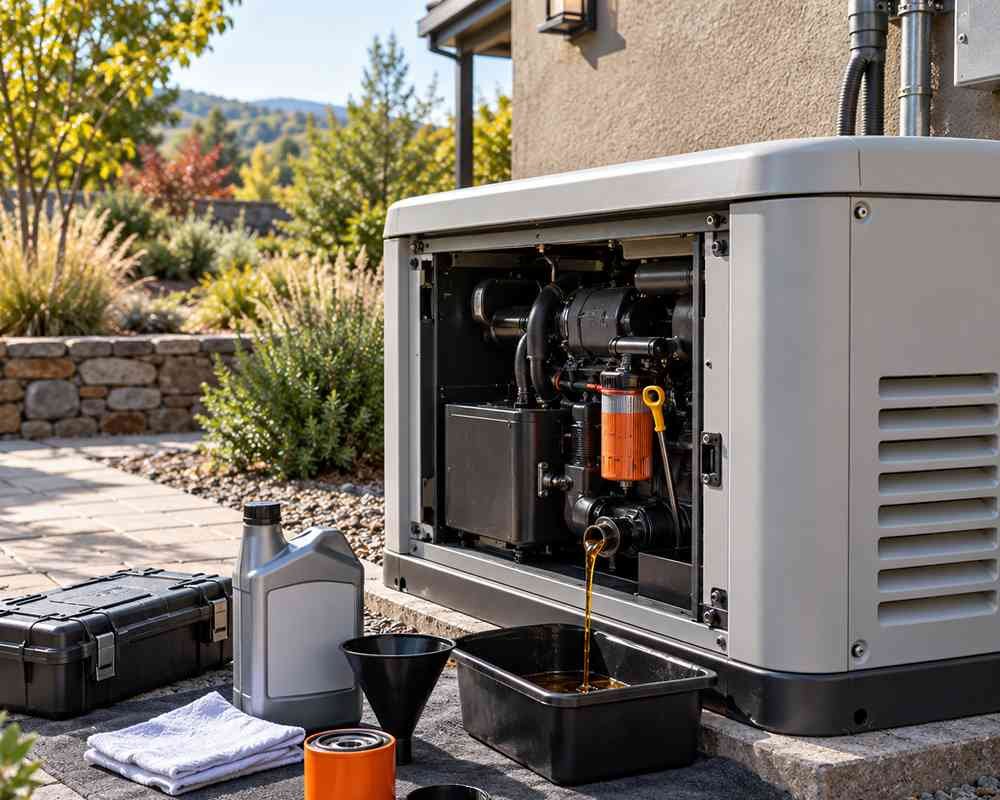 Generator oil change maintenance in Rohnert Park CA