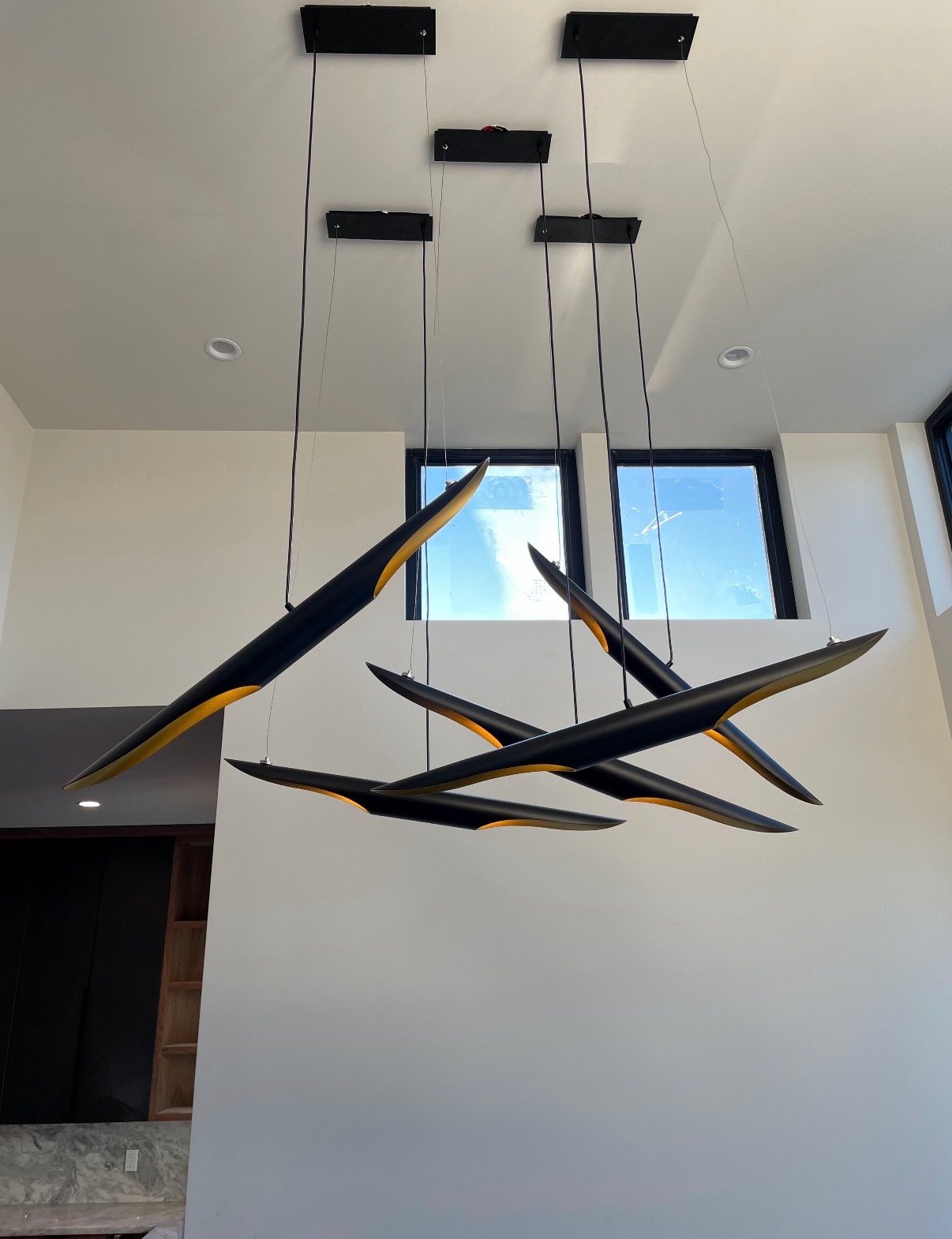 Custom-Chandelier-Installation Completed commercial flood light installation in Rohnert Park CA